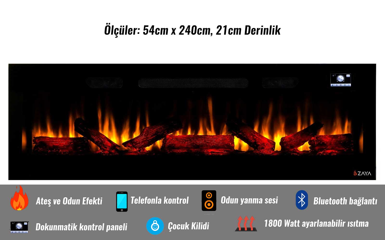 ZAYA ELEKTRİKLİ ŞÖMİNE HAZNESİ-6